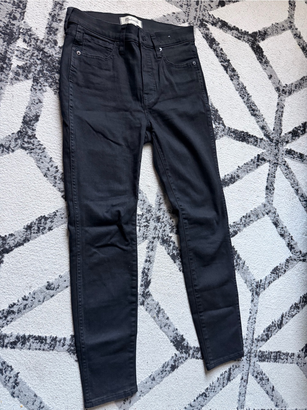 Madewell 10" High-Rise Skinny Jeans Black Size 25P Petite